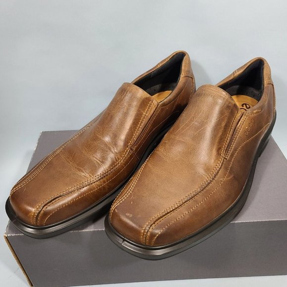 Ecco Helsinki Oxford Dress Shoes Men's Size EU45 US 11-11.5 Cocoa Brown Leather - Picture 7 of 9